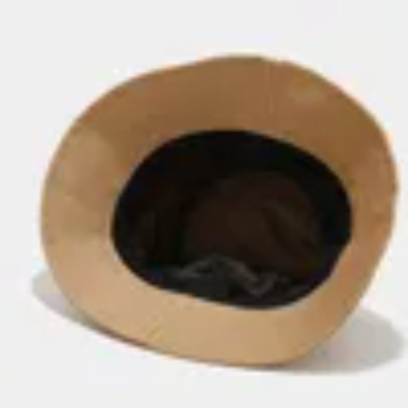 Bucket Hat W/Buckle Detail Cargo Foldable Fashion Solid Color Tan Fall Winter - Picture 7 of 7